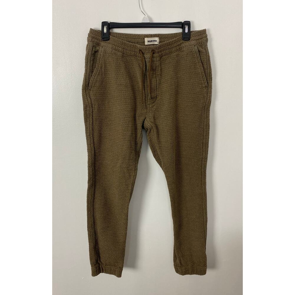 Taylor Stitch Olive/Brown Knit Jogger Pants